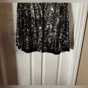 Silver sequined jacket, size XL